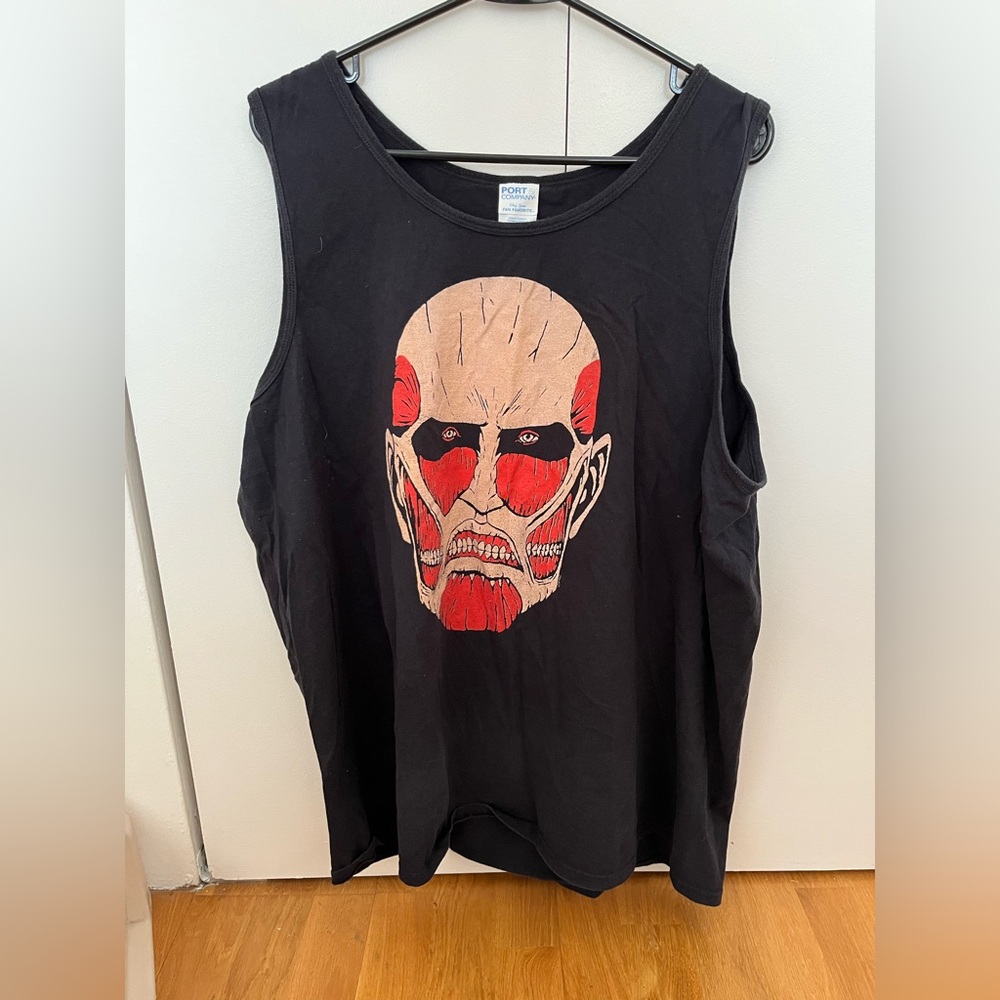 Men’s Attack on Titan Black Graphic Tank Top